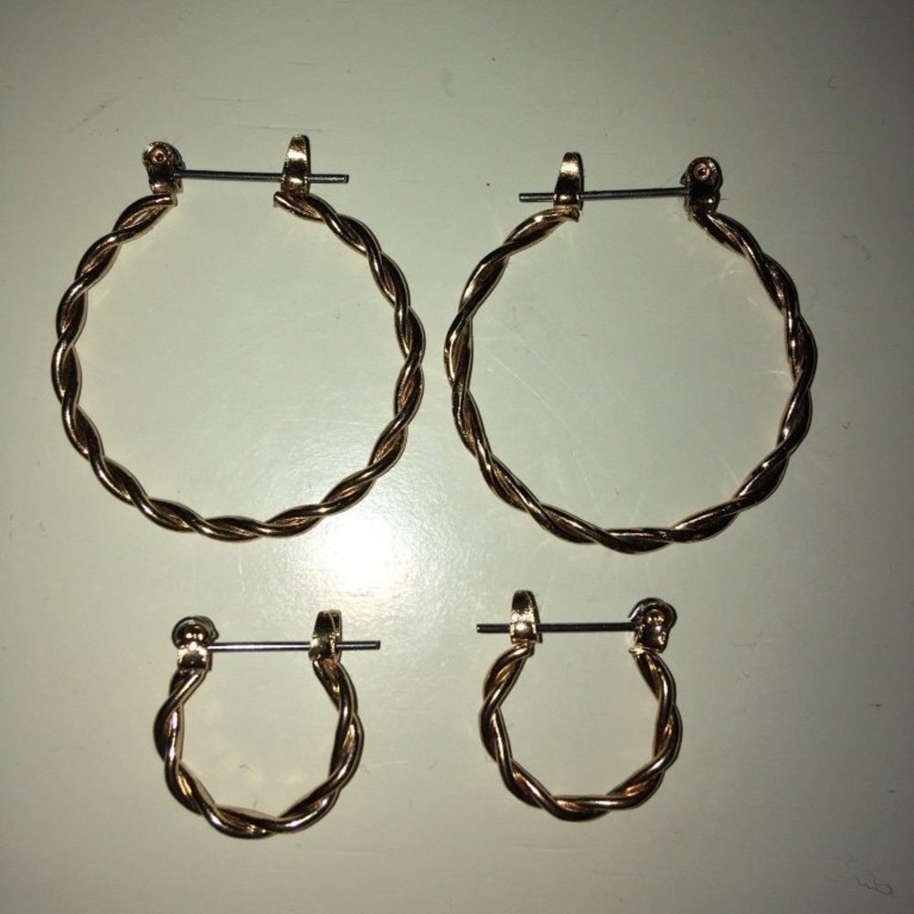 Gold hoop earrings